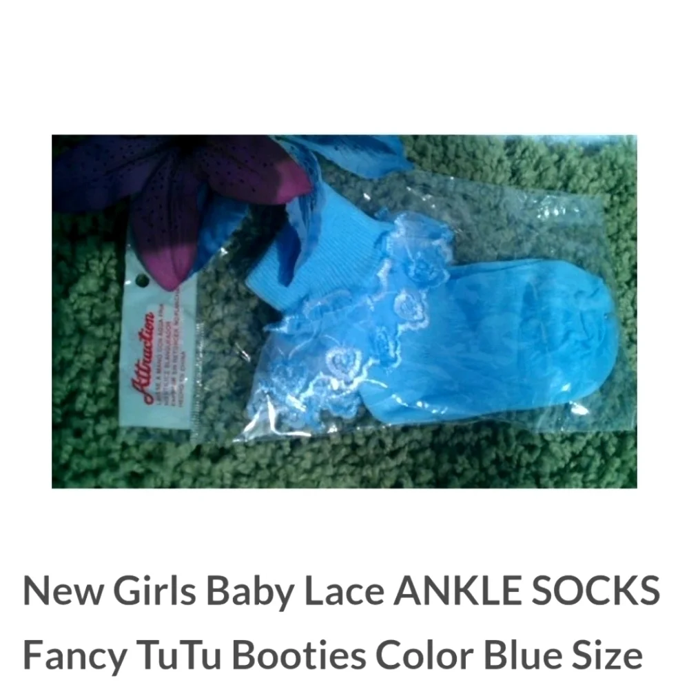 NEW BABY GIRL LACE ANKLE SOCKS SIZE LARGE $19 EACH